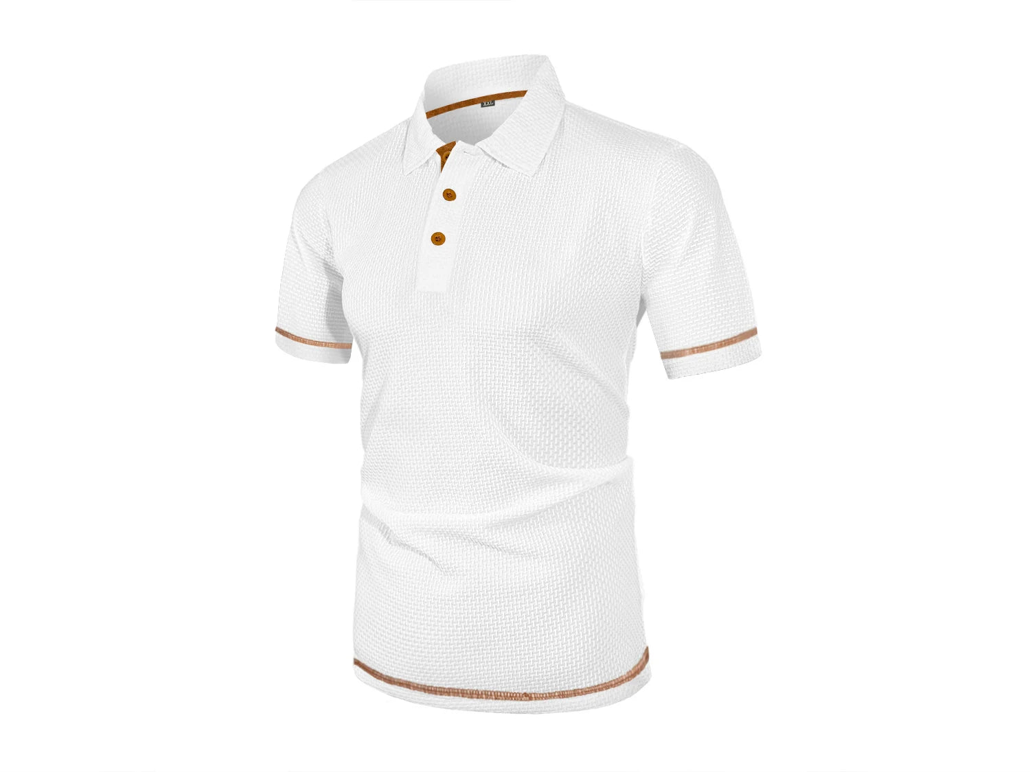 Camiseta polo masculina de manga curta com lapela de seda gelada de verão, top masculino