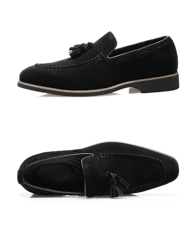 Sapatos de negócios casuais masculinos clássico estilo britânico mocassins mocassins moda festa casamento apartamentos para homem
