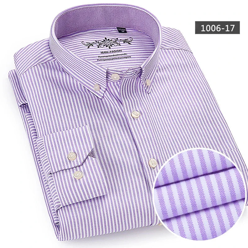 Clássico ajuste algodão completo camisas casuais para homem cor sólida manga longa camisa simples bolso único topo macio fino ajuste roupas formais