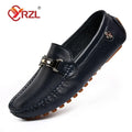 Yrzl sapatos masculinos feitos à mão mocassins de couro pu casuais para dirigir sapatos slip-on de luxo confortáveis mocassins brancos para homens