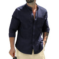 Outono masculino camisas de manga longa algodão negócios tshirts masculino respirável cor sólida streetwear botão camisas para homem camisa branca