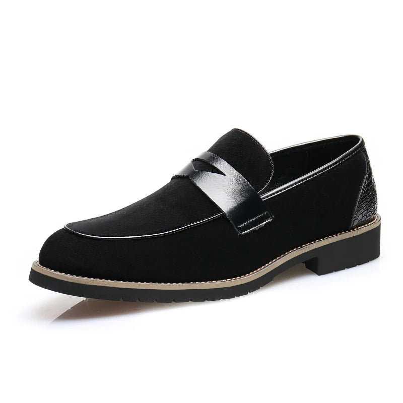 Sapatos de negócios casuais masculinos clássico estilo britânico mocassins mocassins moda festa casamento apartamentos para homem