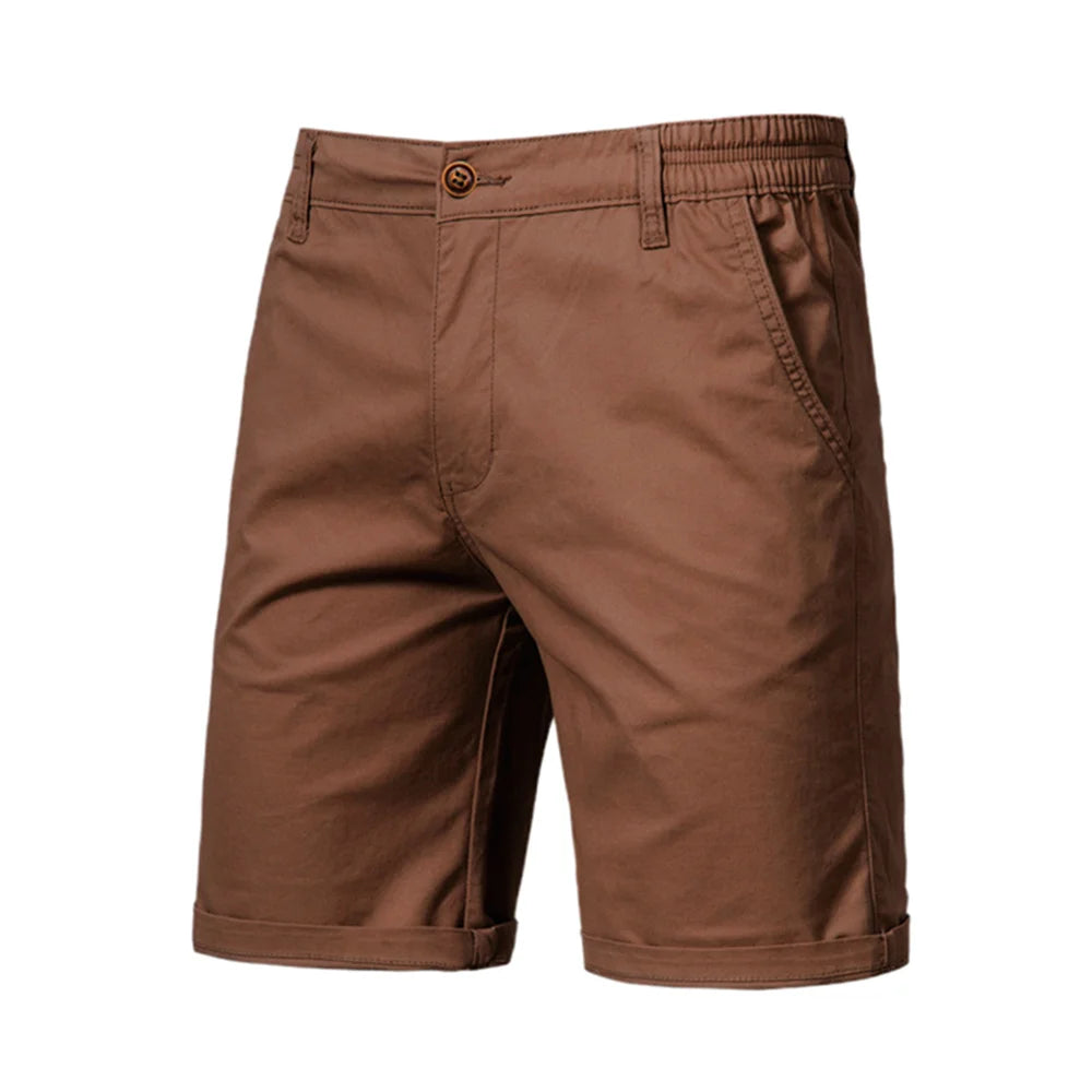 AIOPESON Verão 100% Algodão Sólido Shorts Homens de Alta Qualidade Casual Negócios Social Cintura Elástica Shorts Masculinos 10 Cores Shorts de Praia