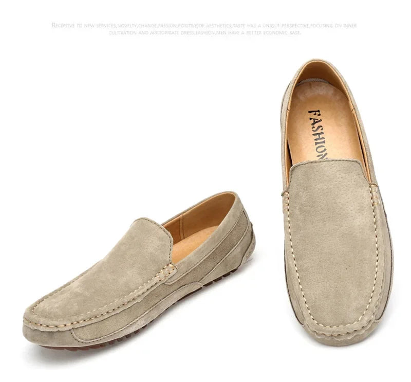 Mocassins masculinos de couro de camurça de luxo 2024 sapatos casuais para homens sapatos de barco feitos à mão sapatos de condução slipon mocassins masculinos zapatos