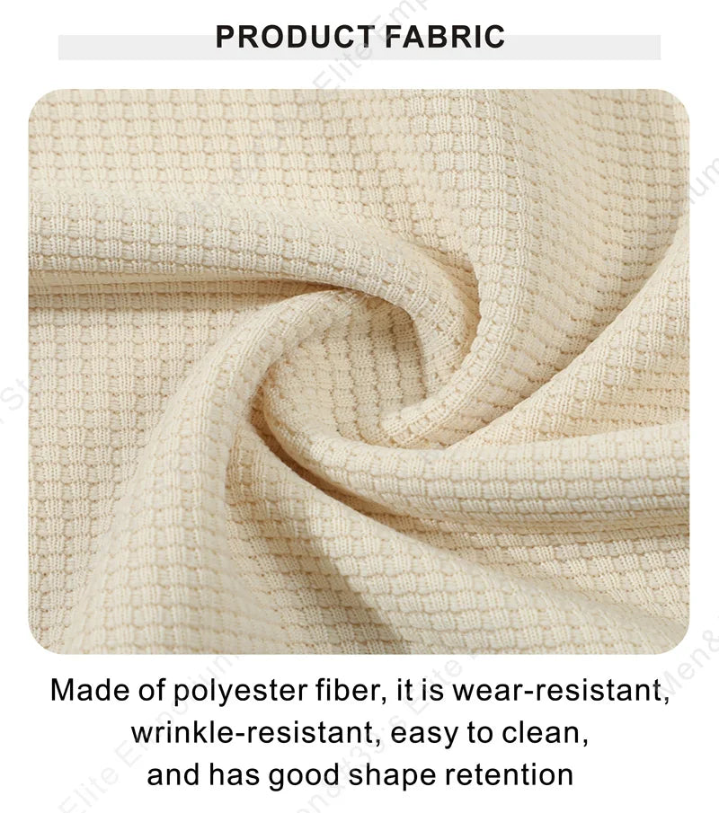 Calça waffle masculina elegante – Calça esportiva casual slim fit com cordão ajustável e bolsos seguros para todas as estações – perfeita ao ar livre