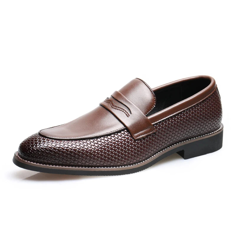 Sapatos de negócios casuais masculinos clássico estilo britânico mocassins mocassins moda festa casamento apartamentos para homem
