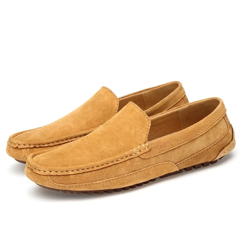 Mocassins masculinos de couro de camurça de luxo 2024 sapatos casuais para homens sapatos de barco feitos à mão sapatos de condução slipon mocassins masculinos zapatos