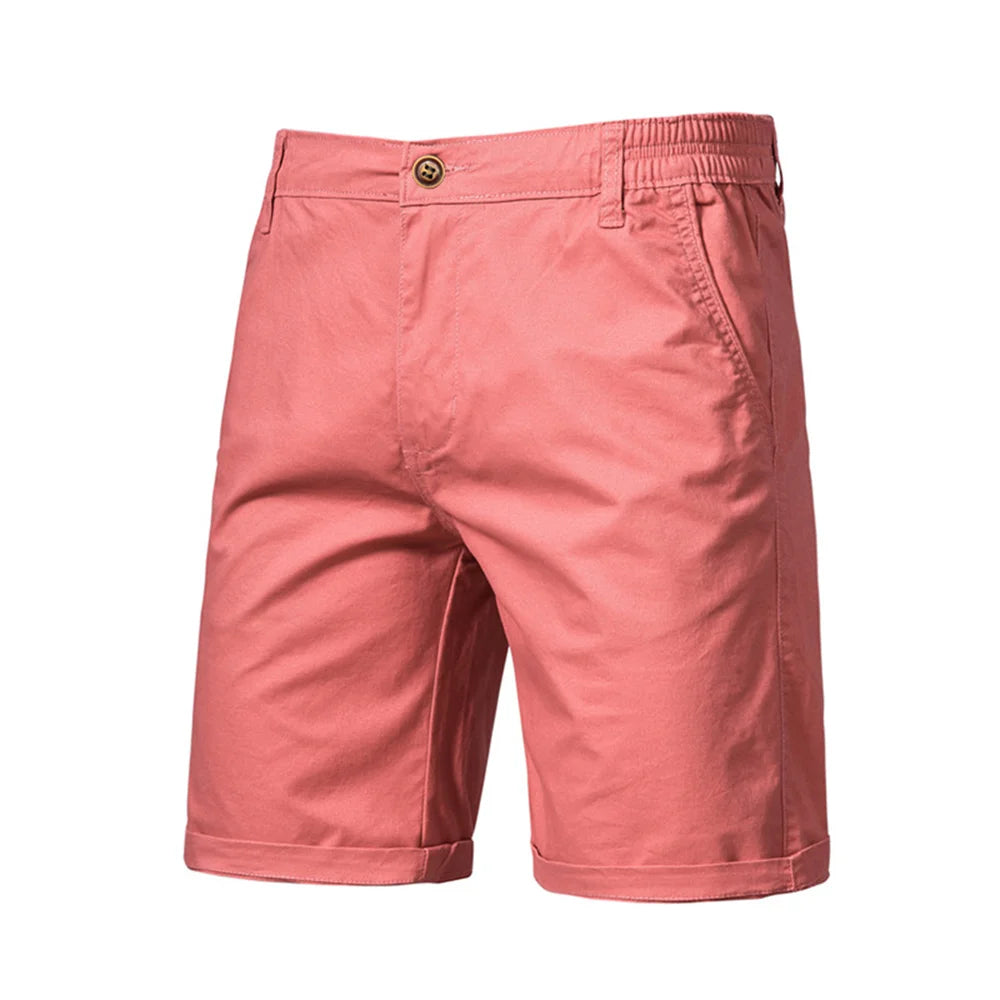 AIOPESON Verão 100% Algodão Sólido Shorts Homens de Alta Qualidade Casual Negócios Social Cintura Elástica Shorts Masculinos 10 Cores Shorts de Praia