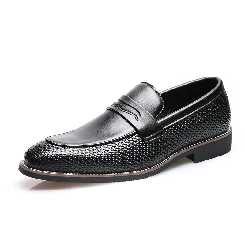 Sapatos de negócios casuais masculinos clássico estilo britânico mocassins mocassins moda festa casamento apartamentos para homem