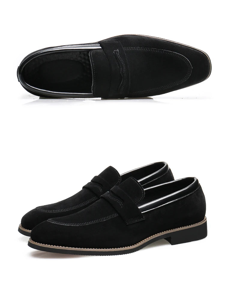 Sapatos de negócios casuais masculinos clássico estilo britânico mocassins mocassins moda festa casamento apartamentos para homem
