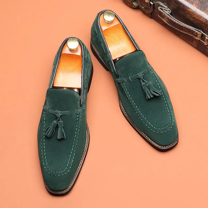 Sapatos de negócios casuais masculinos clássico estilo britânico mocassins mocassins moda festa casamento apartamentos para homem