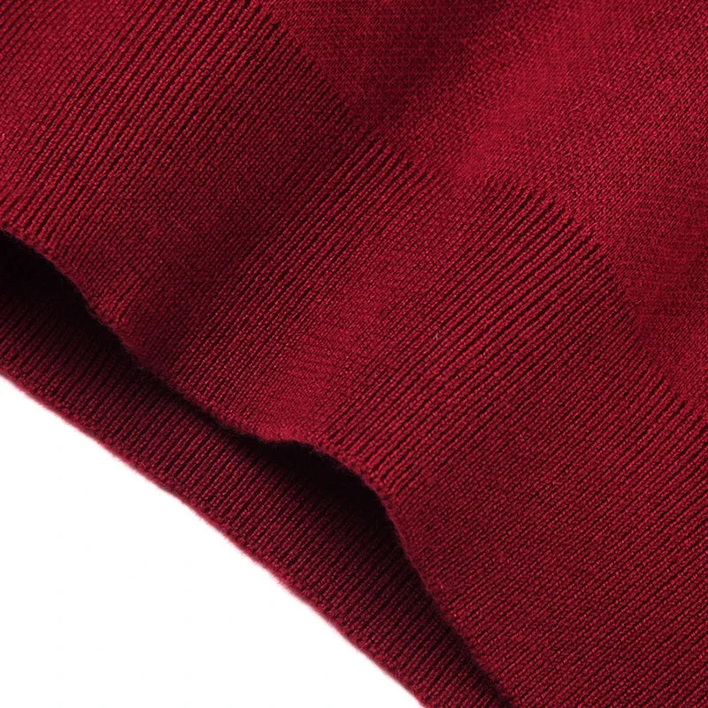 2024 outono inverno novo masculino cor sólida com decote em v colete de malha casual moda quente camisola versátil topo