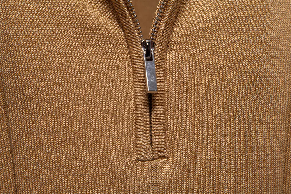 AIOPESON Camisa polo esportiva masculina de cor sólida com zíper, camisa polo social atlética para homens, escritório, slim fit