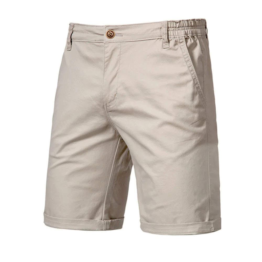 AIOPESON Verão 100% Algodão Sólido Shorts Homens de Alta Qualidade Casual Negócios Social Cintura Elástica Shorts Masculinos 10 Cores Shorts de Praia