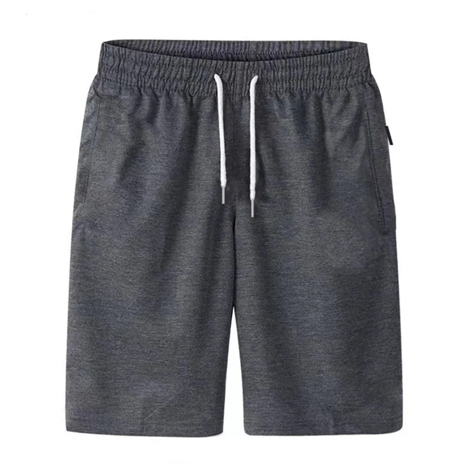 Shorts com cordão masculino, calção com cordão, calças curtas de praia, verão calças finas, moletom solto com zíper, esportes