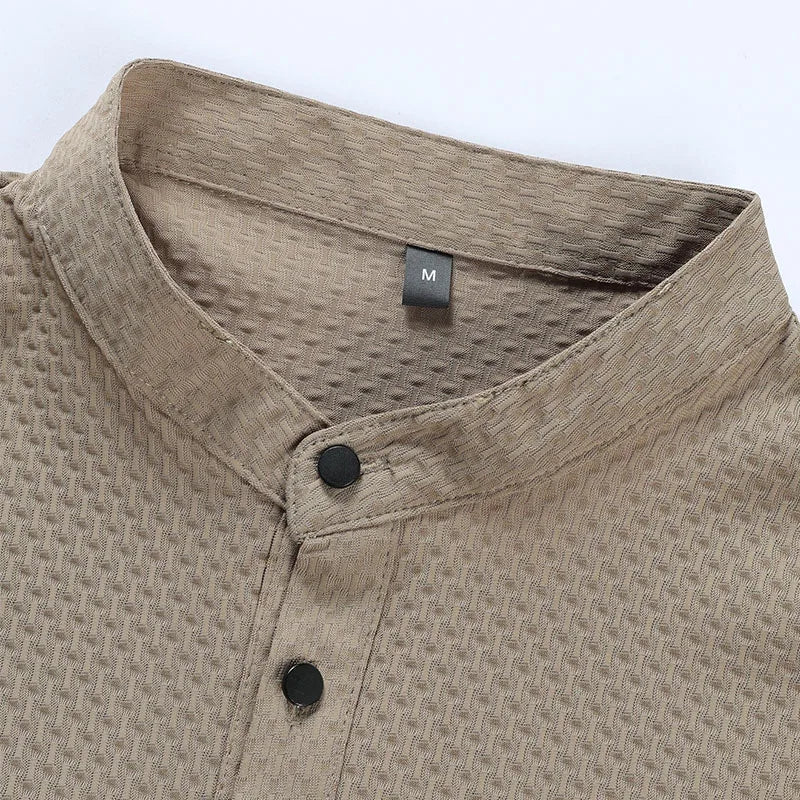 Novo negócio masculino casual manga curta osso flor cor sólida camisa polo moda respirável confortável verão versátil topo