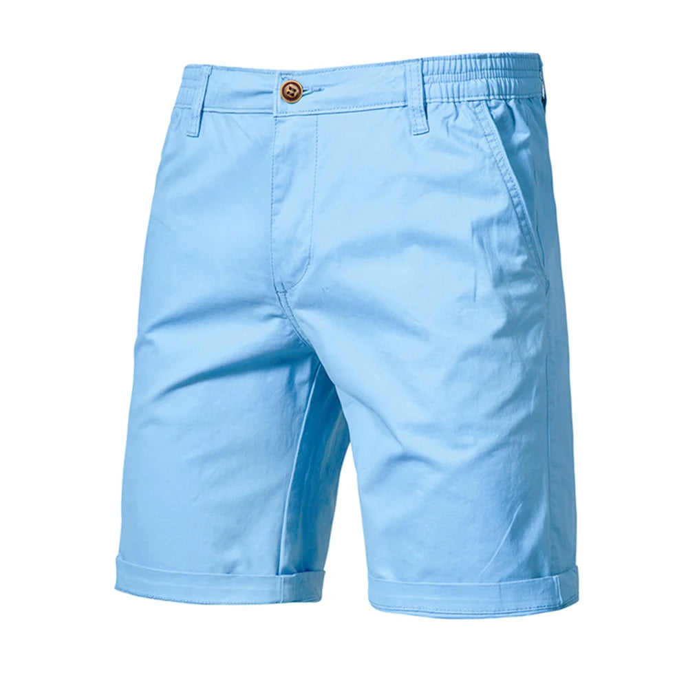 AIOPESON Verão 100% Algodão Sólido Shorts Homens de Alta Qualidade Casual Negócios Social Cintura Elástica Shorts Masculinos 10 Cores Shorts de Praia