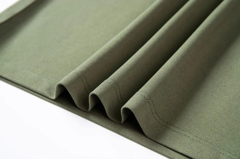 Camisa polo masculina de seda com zíper, manga curta, camiseta amoreira, zíper de metal, gola luxuosa, casual, verão, algodão e linho