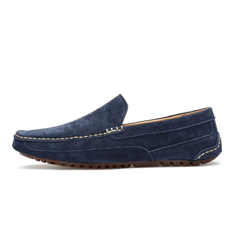 Mocassins masculinos de couro de camurça de luxo 2024 sapatos casuais para homens sapatos de barco feitos à mão sapatos de condução slipon mocassins masculinos zapatos
