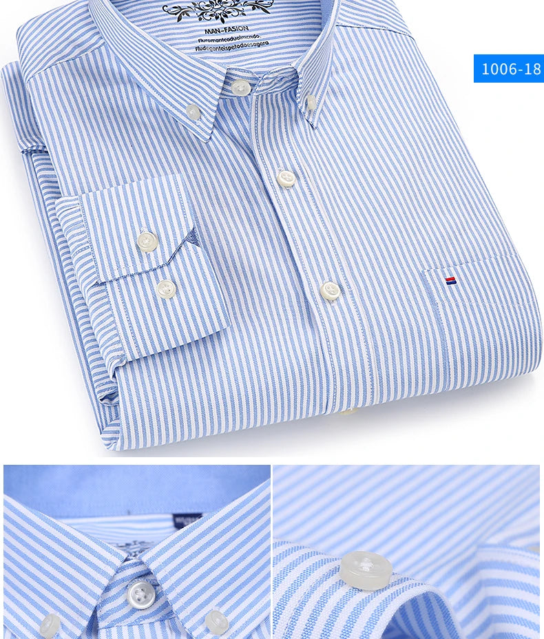 Clássico ajuste algodão completo camisas casuais para homem cor sólida manga longa camisa simples bolso único topo macio fino ajuste roupas formais