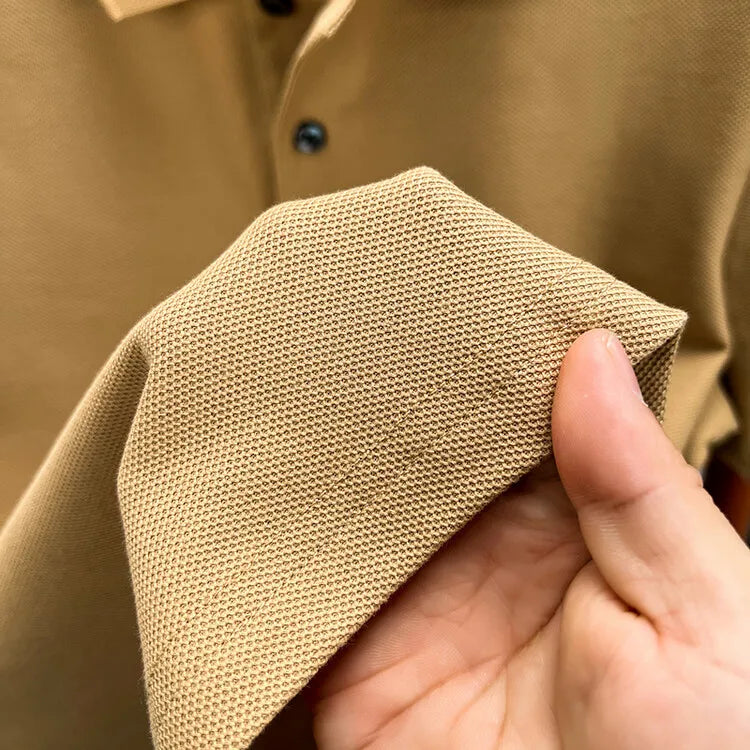 Camisa polo casual de manga curta masculina, camiseta de lapela respirável, ideal para golfe e esportes, 100% algodão, moda verão, 10 cores, 2024