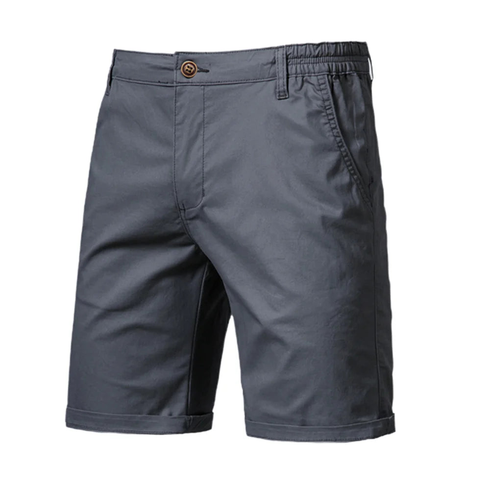 AIOPESON Verão 100% Algodão Sólido Shorts Homens de Alta Qualidade Casual Negócios Social Cintura Elástica Shorts Masculinos 10 Cores Shorts de Praia