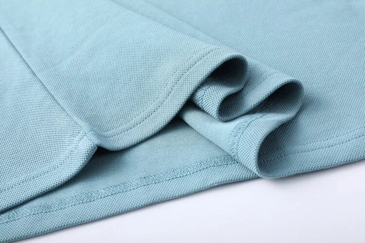 Camisa polo masculina durável 100% algodão, manga comprida de lazer de outono, camiseta com lapelas respiráveis, 16 cores, perfeita para golfe e esportes