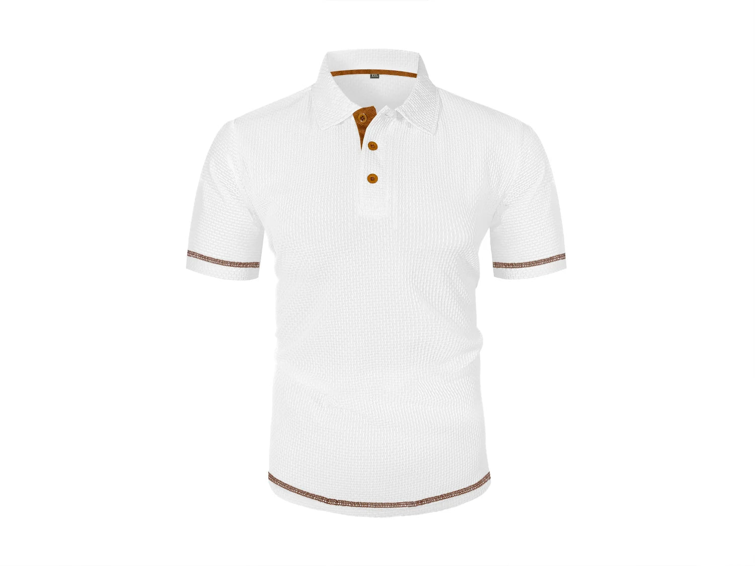 Camiseta polo masculina de manga curta com lapela de seda gelada de verão, top masculino