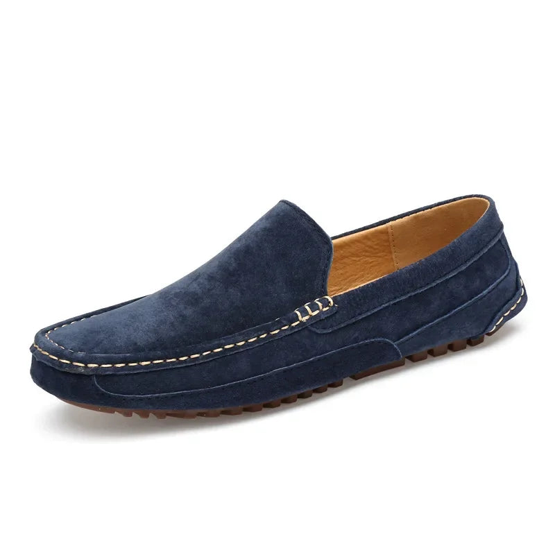Mocassins masculinos de couro de camurça de luxo 2024 sapatos casuais para homens sapatos de barco feitos à mão sapatos de condução slipon mocassins masculinos zapatos