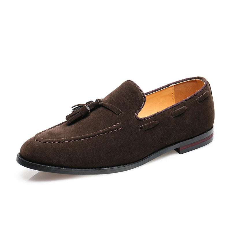 Sapatos de negócios casuais masculinos clássico estilo britânico mocassins mocassins moda festa casamento apartamentos para homem