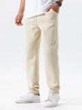 Calças casuais dos homens outono inverno velo sweatpants homens corredores cintura elástica esporte calças casuais baggy fitness ginásio roupas