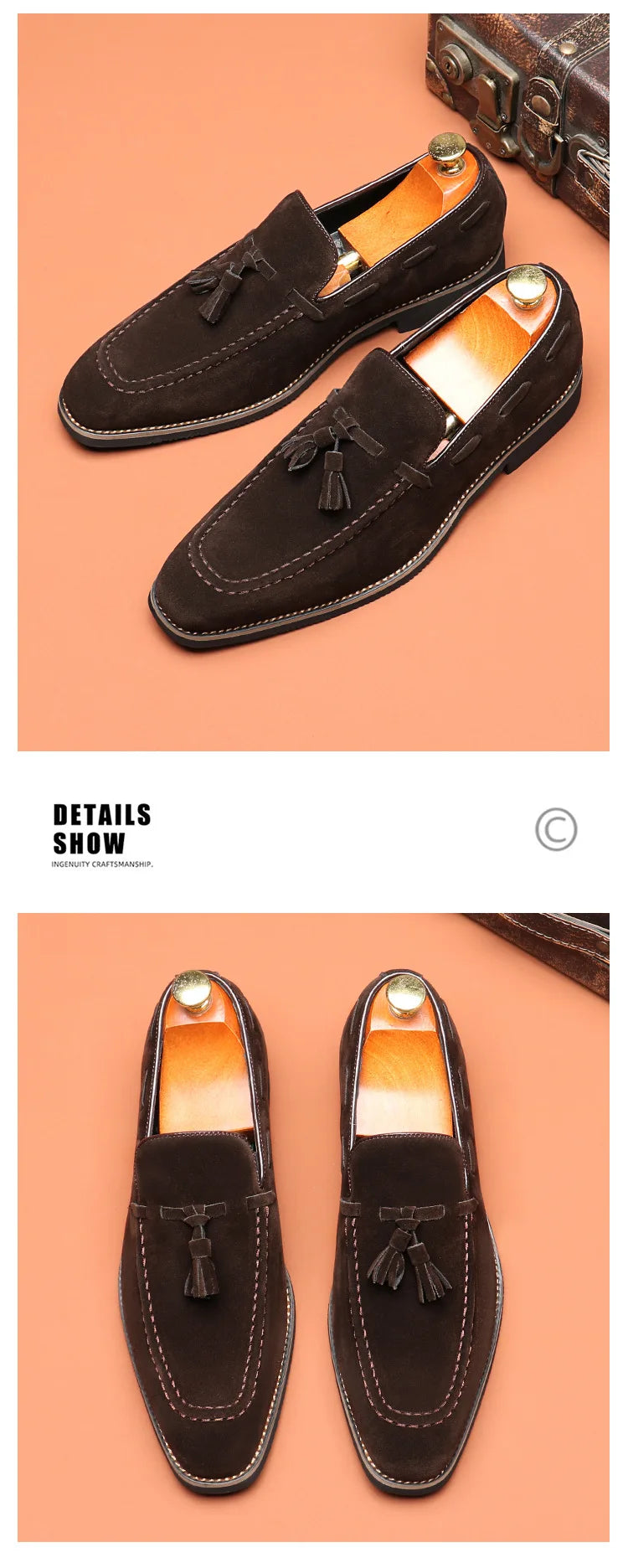 Sapatos de negócios casuais masculinos clássico estilo britânico mocassins mocassins moda festa casamento apartamentos para homem