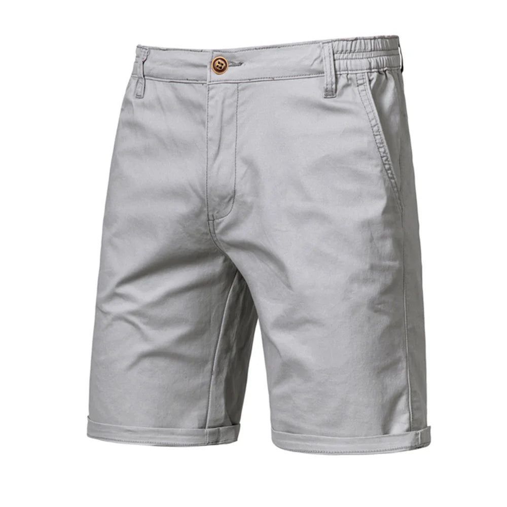 AIOPESON Verão 100% Algodão Sólido Shorts Homens de Alta Qualidade Casual Negócios Social Cintura Elástica Shorts Masculinos 10 Cores Shorts de Praia