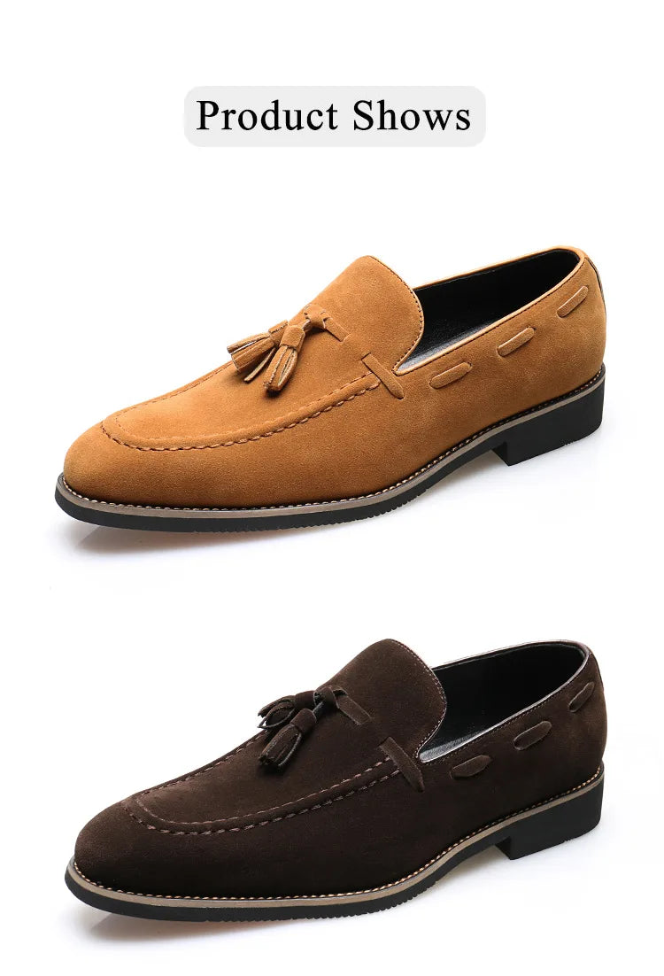 Sapatos de negócios casuais masculinos clássico estilo britânico mocassins mocassins moda festa casamento apartamentos para homem