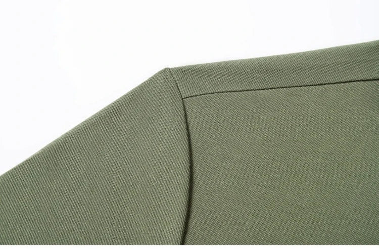 Camisa polo masculina de seda com zíper, manga curta, camiseta amoreira, zíper de metal, gola luxuosa, casual, verão, algodão e linho