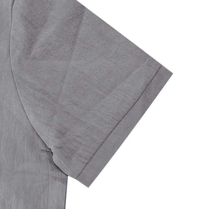 2025 verão nova camisa masculina estilo britânico solto na moda respirável linho casual gola polo série camisa polo manga curta