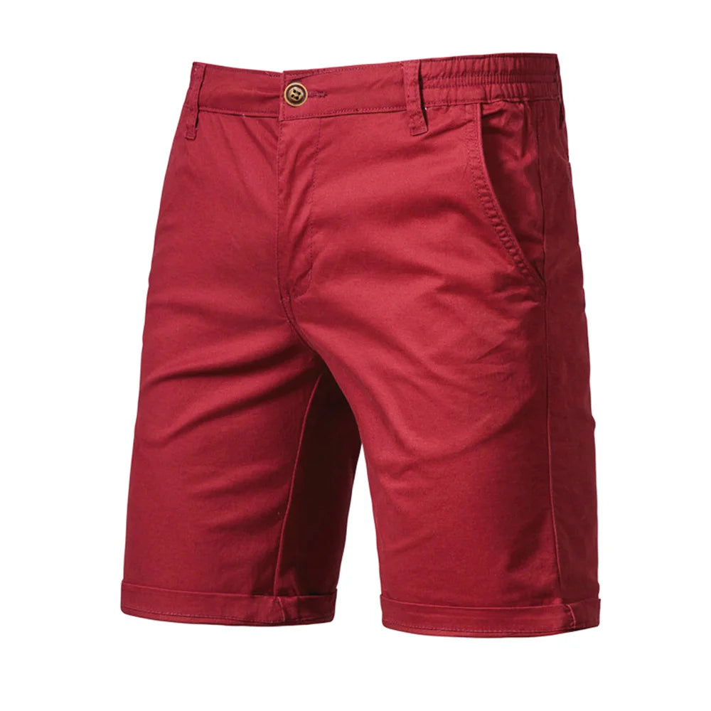 AIOPESON Verão 100% Algodão Sólido Shorts Homens de Alta Qualidade Casual Negócios Social Cintura Elástica Shorts Masculinos 10 Cores Shorts de Praia