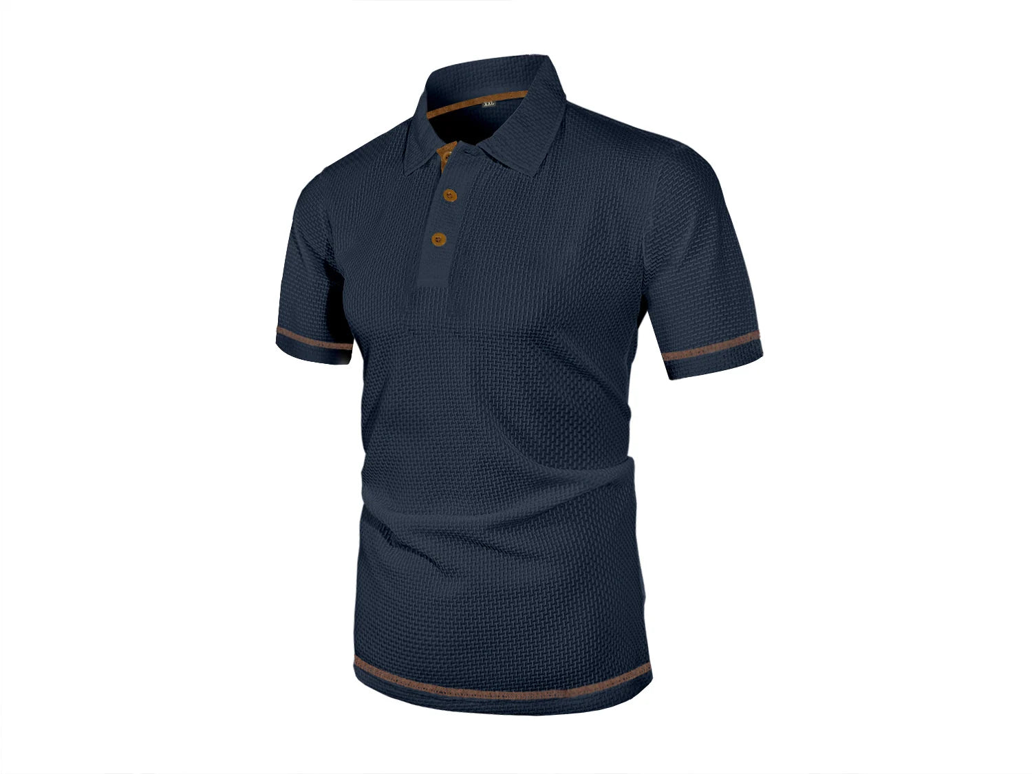 Camiseta polo masculina de manga curta com lapela de seda gelada de verão, top masculino