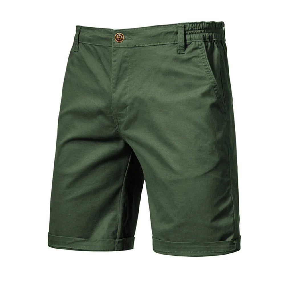 AIOPESON Verão 100% Algodão Sólido Shorts Homens de Alta Qualidade Casual Negócios Social Cintura Elástica Shorts Masculinos 10 Cores Shorts de Praia