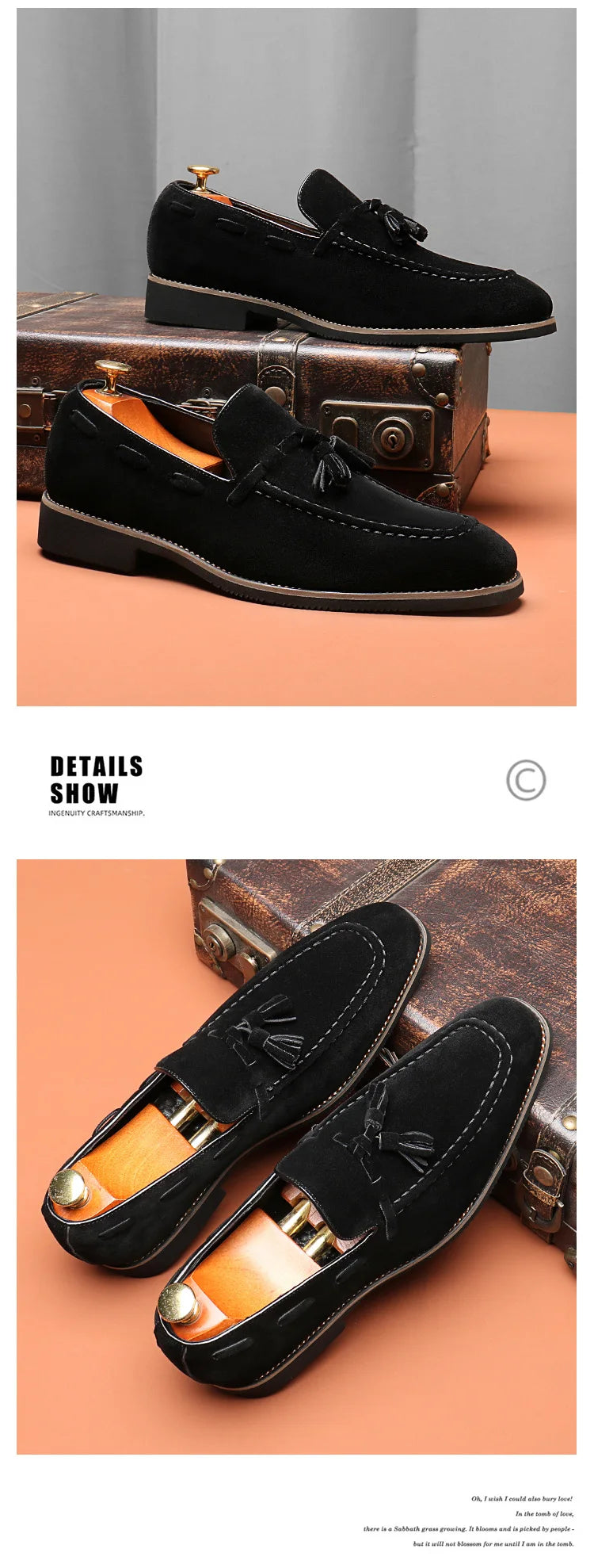 Sapatos de negócios casuais masculinos clássico estilo britânico mocassins mocassins moda festa casamento apartamentos para homem