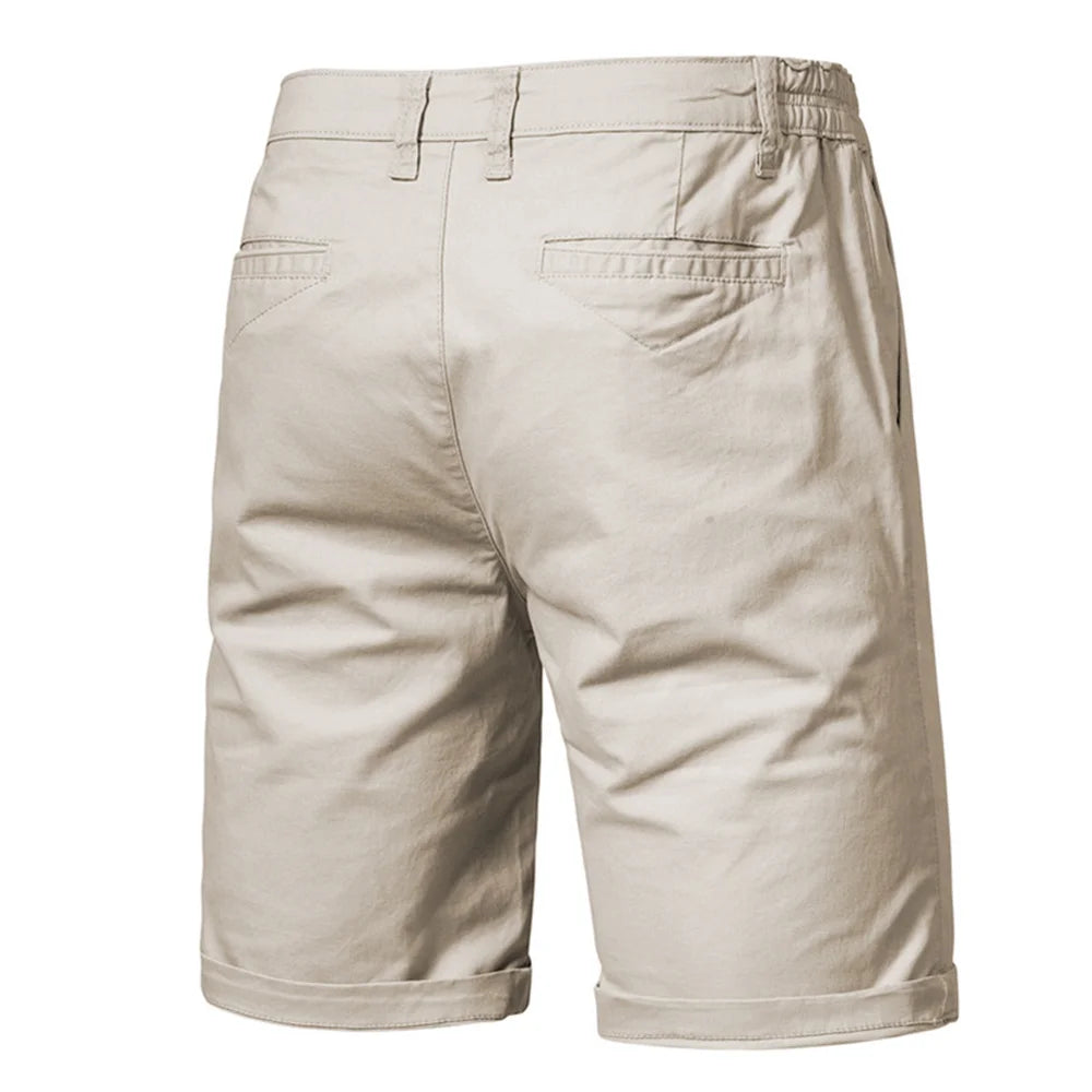 AIOPESON Verão 100% Algodão Sólido Shorts Homens de Alta Qualidade Casual Negócios Social Cintura Elástica Shorts Masculinos 10 Cores Shorts de Praia