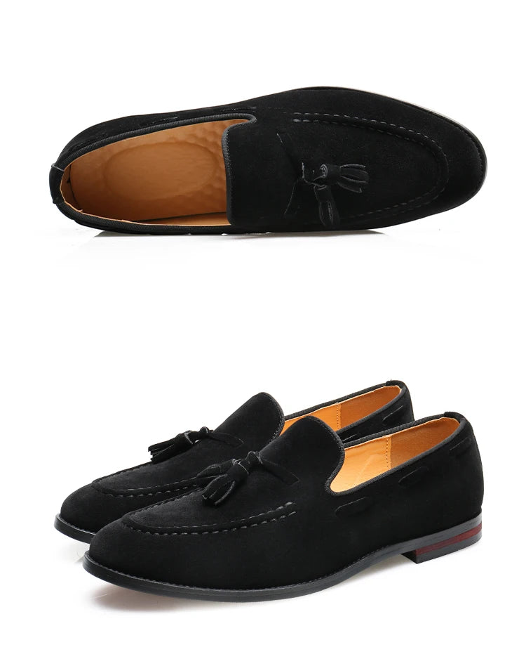 Sapatos de negócios casuais masculinos clássico estilo britânico mocassins mocassins moda festa casamento apartamentos para homem