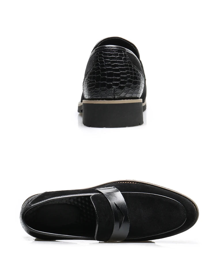 Sapatos de negócios casuais masculinos clássico estilo britânico mocassins mocassins moda festa casamento apartamentos para homem