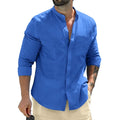 Outono masculino camisas de manga longa algodão negócios tshirts masculino respirável cor sólida streetwear botão camisas para homem camisa branca